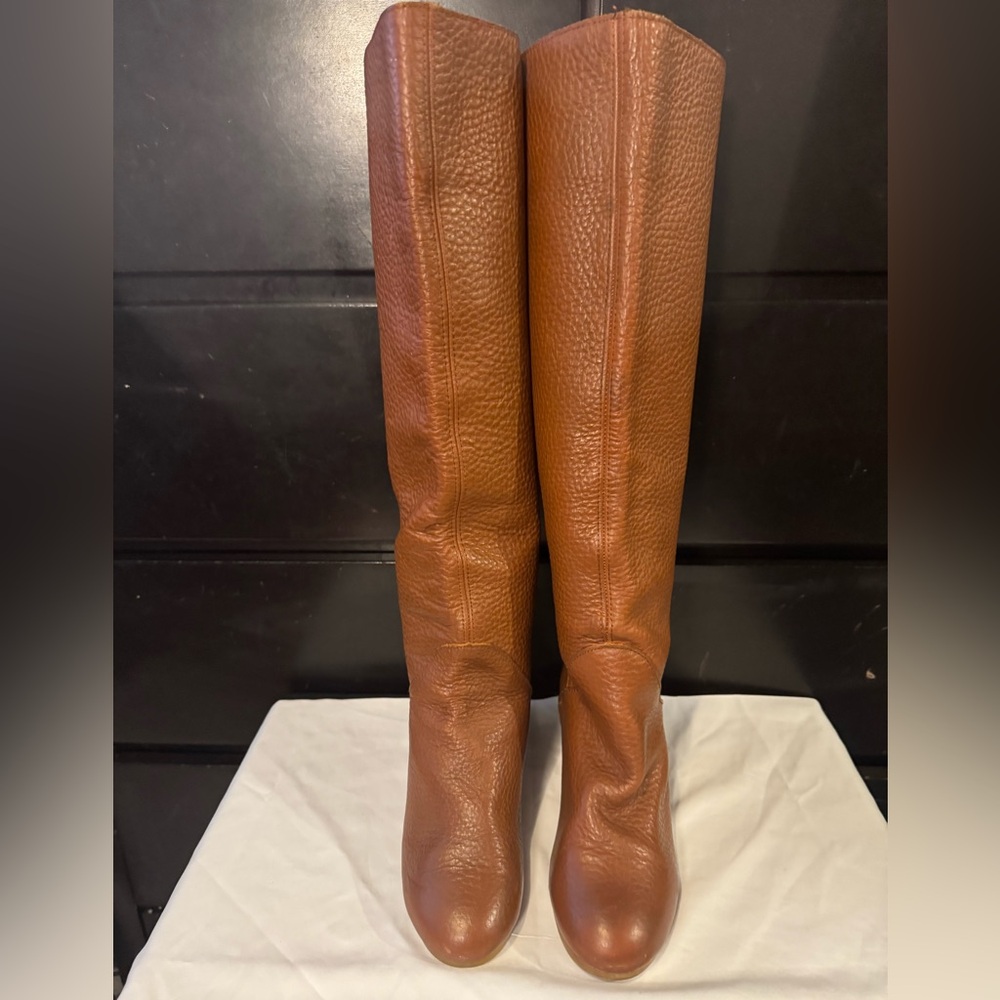 Office London tan leather boot size 37